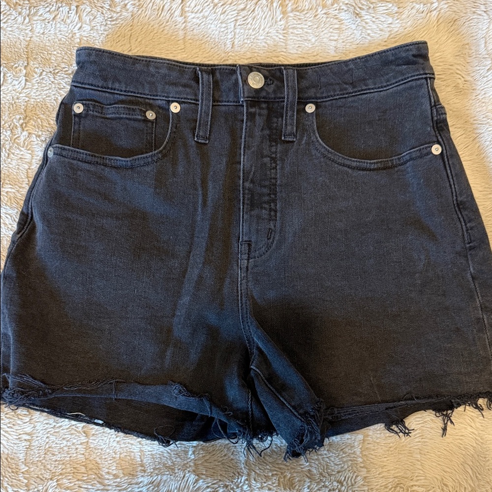 Madewell Black Curvy High-Rise Jean Shorts